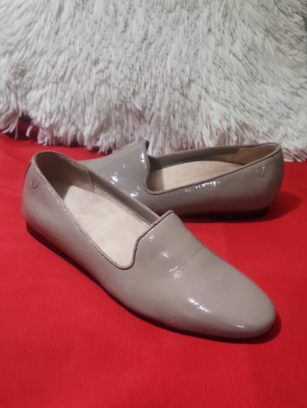 Vionic Willa II Taupe Patent Leather Slip-On Loafers